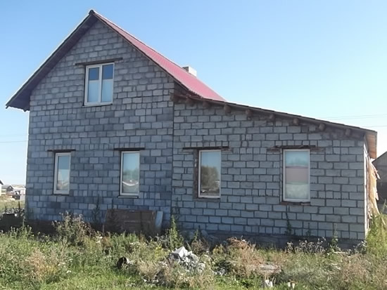 Дом построенный из шлакоблока