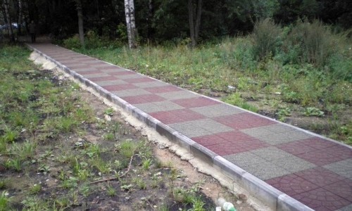 Бетонированная дорожка на даче