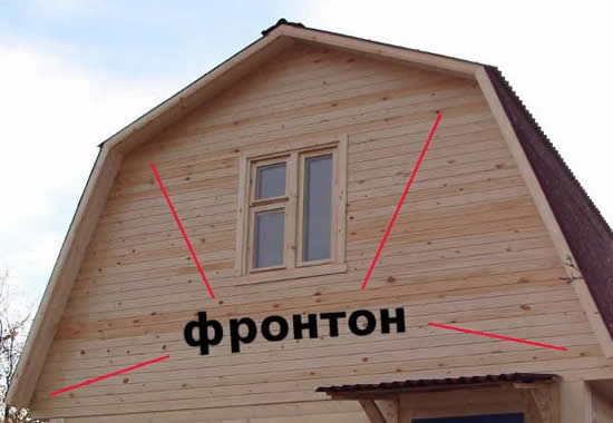 Фронтон частного дома